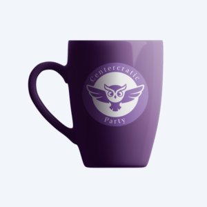 Centercratic Party Owl Mug – Front View