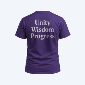 Unity Wisdom Progress T-shirt Purple – Back View