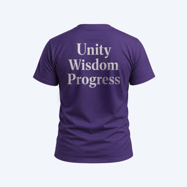 Unity Wisdom Progress T-shirt – Purple – Back