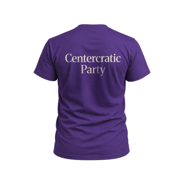Centercratic Party T-shirt – Purple – Back